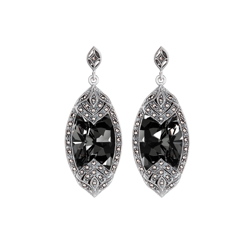 Classic Black Diamond Earrings