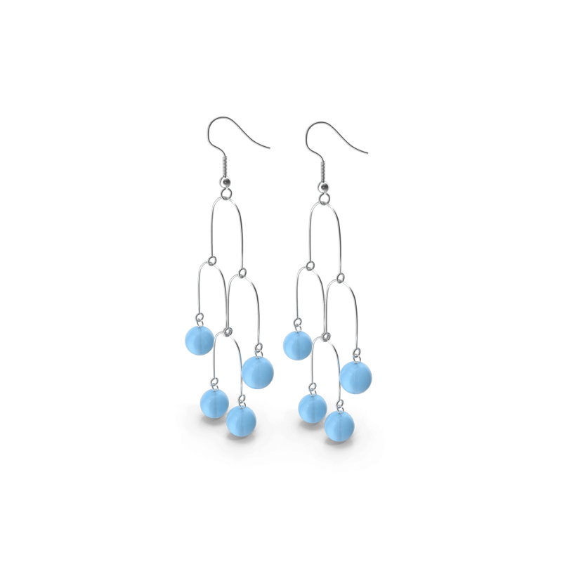 Short Blue Earrings