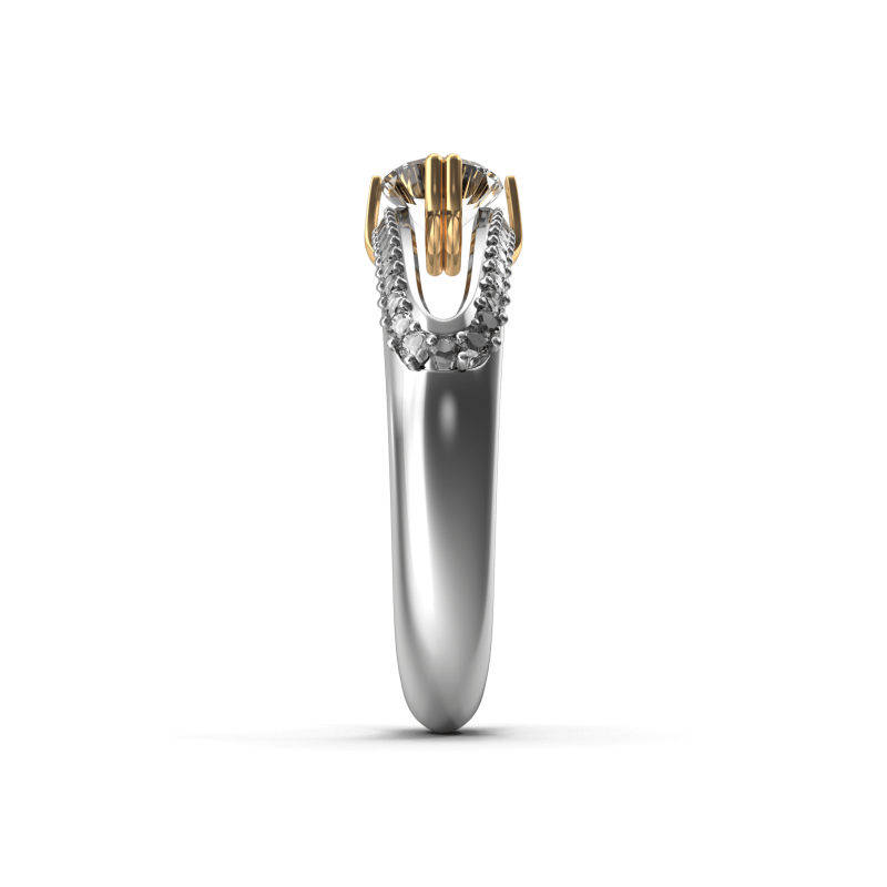 Gold Crown Diamond Ring