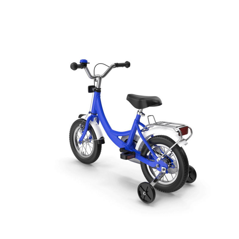 Cobalt Blue Bike with Training Wheels